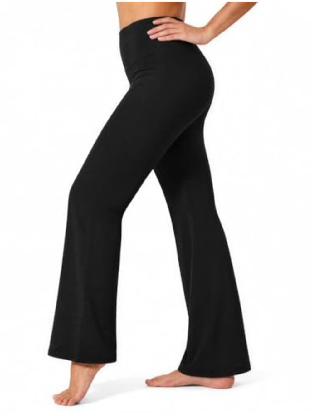 Seamless Flared Leggings High Waist Yoga Pants Soft Stretchy Tummy Control